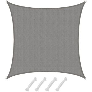 Amanka - 7x7 Water Permeable Sun Shade Sail - Patio Sail Privacy Screen - Garden Sunsail - grau