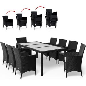 Casaria 8 Seater Poly Rattan Dining Table and Chairs Set