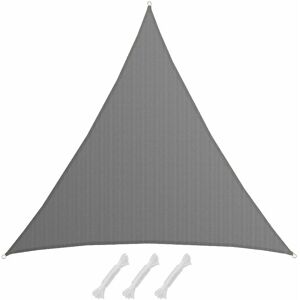 Amanka - 8x8x8 Water Permeable Sun Shade Sail - Patio Sail Privacy Screen Garden Sunsail - grau