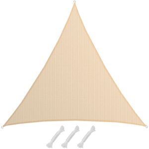 Amanka - 8x8x8 Water Permeable Sun Shade Sail - Patio Sail Privacy Screen Garden Sunsail - beige