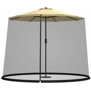 Costway - 9/10FT Patio Umbrella Mosquito Net Adjustable Umbrella Net W/Zipping