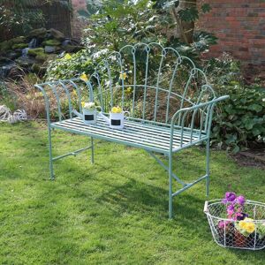 Melody Maison - Antique Sage Green Garden Bench - Sage Green