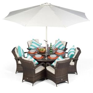 MODERN FURNITURE DIRECT Arizona round 6 seater dining set