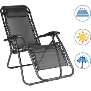 2x Sunloungers Folding Recliner Garden Chair leisure Beach Chair With headrest For Garden Outdoor Camping - Bigzzia