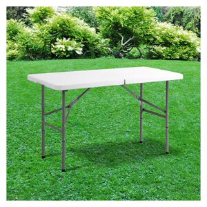 4ft Heavy Duty Plastic Folding Outdoor Trestle Table - 4ft Folding Picnic Table - Billyoh