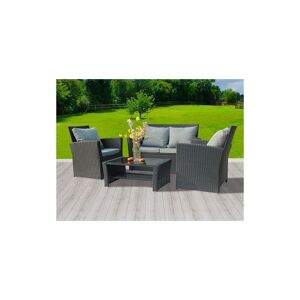 Rattan Furniture Set RFS02 Black - Birchtree