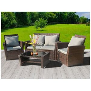 BIRCHTREE Rattan Furniture Set RFS02 Brown