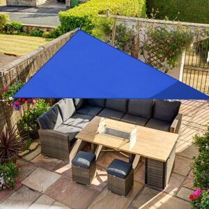 GREENBAY Blue Outdoor Sun Shade Sail Garden Patio Sunscreen Awning Canopy Shade uv Block Triangle 2x2x2m