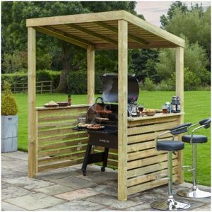 Bondi Barbecue bbq Shelter Wooden Timber Garden Arbour Gazebo Pergola - Rowlinson