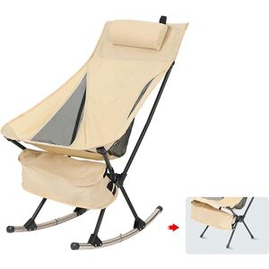 AOUGO Camping Chair (Dual Use),Folding Rocking Chair,Removable Legs,Lightweight and Portable Folding Camping Chair,Can Bear up to 150kg