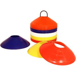 50 Multi Coloured Space Disc Training Markers Cones With Stand - Multi-Coloured - Charles Bentley