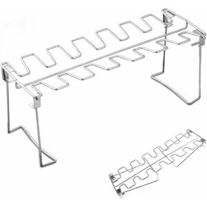 Chicken Leg Rack, Chicken Leg Rack, Stainless Steel Chicken Roaster, Chicken Rack for 14 Legs, for Oven and Outdoor bbq, Dishwasher Safe Denuotop