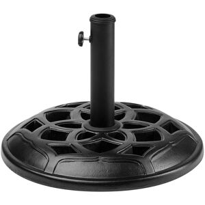 Beliani - Modern Outdoor Garden Round Parasol Base Black Concrete 3 Pole Adapters Ceto - Black