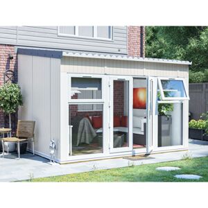 DUNSTER HOUSE LTD. Conservatory Alternative Insulated - Addroom® Garden Room Groove Effect 4m x 3m