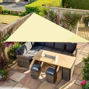 GREENBAY Cream Outdoor Shade Sail Patio Suncreen Awning Garden Sun Canopy 98% uv Block Triangle 2x2x2m