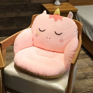 Denuotop - Chair Cushion with Backrest Non-Slip Seat Cushion Outdoor Garden Chair Cushion Indoor Office Chair - Light Pink Unicorn