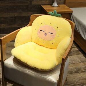 Chair Cushion with Backrest Non-Slip Seat Cushion Outdoor Garden Chair Cushion Indoor Office Chair - Yellow Pineapple - Denuotop