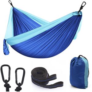 DENUOTOP Outdoor Camping Hammock, 300 x 200cm Ultra Lightweight Camping Hammock, Garden Hammock Carrying 300kg, Travel Hammock with 2 x Carabiners, 2