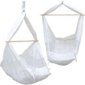 Baby Hammock 70x36x94cm newborn swing chair suspended cradle bed White - weiss - Dunedesign