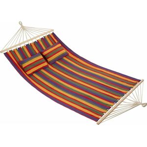 Tectake - Hammock Eden - with support bars, for 2 people, durable fabric - swing chair, garden hammock - colourful stripes - colourful stripes