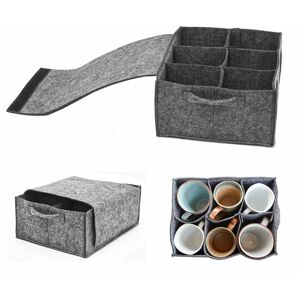 Dunedesign Felt Glass Holder for Caravan - 28x21 Cup Holder Van Gadgets Motorhome Storage - anthrazit