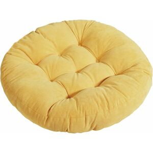 Floor Pillows Cushions Round Chair Pad Outdoor Seat Cushions for Sitting Meditation Yoga Living Room Sofa Balcony 22x22 Inches, Yellow Denuotop