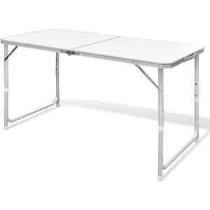 Berkfield Home - Foldable Camping Table Height Adjustable Aluminium 120 x 60 cm