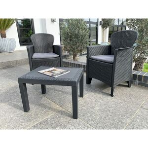 Outdoor Living - Folia Rattan effect 2 seat bistro set