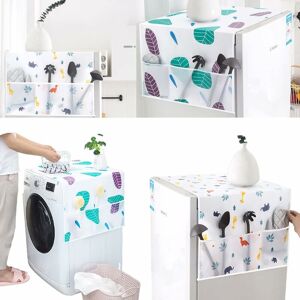 Héloise - Refrigerator Cover,2 Pieces Washing Machine Cover for Washing Machine Refrigerator with Storage Bags on Both Sides Waterproof Refrigerator