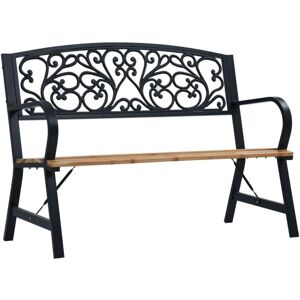 Garden Bench 120 cm Wood Vidaxl Black