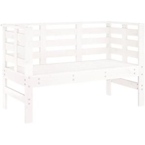 Garden Bench White 111.5x53x71 cm Solid Wood Pine Vidaxl White