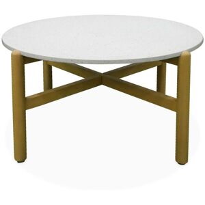 Sweeek - Garden Coffee Table Ø70 x 40cm, White - White