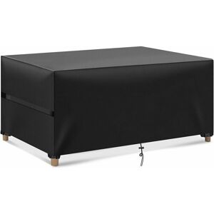 Hoopzi - Garden Furniture Cover Bcc Garden Furniture Cover, 15012071cm Polyester Black Oxford Fabric Garden Furniture Cover Waterproof Garden Table