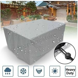 HOOPZI Garden Furniture Cover Square Garden Furniture Cover 210d,100x100x85cm Waterproof Garden Furniture Cover Rectangular Patio Table Cover Tear-Resistant