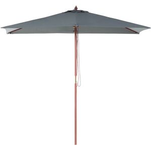 Beliani - Modern Outdoor Garden Market Parasol Grey Polyester Canopy Flamenco - Grey