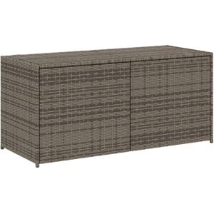 Garden Storage Box Grey 283L Poly Rattan Vidaxl Grey