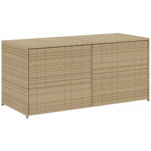 Garden Storage Box Mix Beige 283L Poly Rattan Vidaxl Beige