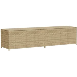 Garden Storage Box Mix Beige 469L Poly Rattan Vidaxl Beige