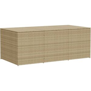 Garden Storage Box Mix Beige 984L Poly Rattan Vidaxl Beige