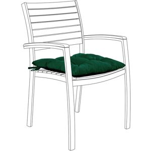 Gardenista - Tufted Cushion Outdoor and Indoor, 40 x 40cm Garden Chair Cushion with Ties, Dining Room Chair Cushions, Chair Seat Pads - Green