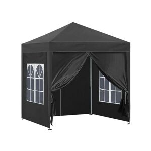 Clipop - Gazebo, 2x2m Pop Up Party Tent with Side Panels, Waterproof Marquee, Black