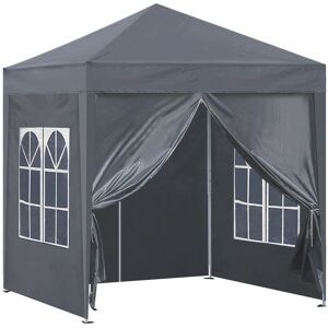 Clipop - Gazebo, 2x2m Pop Up Party Tent with Side Panels, Waterproof Marquee, Grey