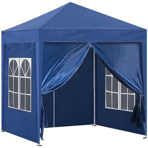 Clipop - Gazebo, 2x2m Pop Up Party Tent with Side Panels, Waterproof Marquee, Blue