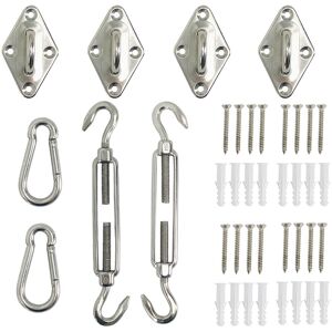 304 Stainless Steel Sun Shade Sail Fixing Kit for Square,Rectangle Shade Sails Fixing Hardware Accessories Kit - Greenbay