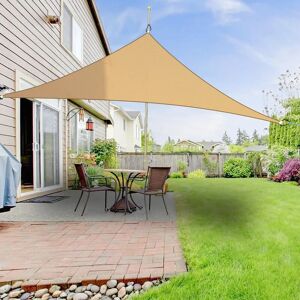 Sun Shade Sail Garden Patio Party Sunscreen Awning Canopy 98% uv Block Triangle Sand 2x2x2m - Greenbay