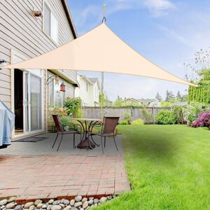 Sun Shade Sail Garden Patio Party Sunscreen Awning Canopy 98% uv Block Triangle Cream 2x2x2m - Greenbay