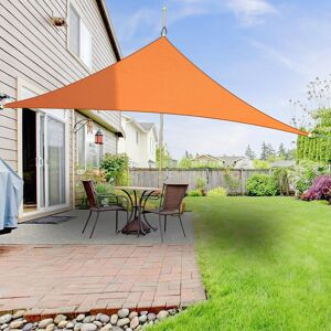 Sun Shade Sail Garden Patio Party Sunscreen Awning Canopy 98% uv Block Triangle Orange 2x2x2m - Greenbay