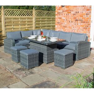 CHESHIRE GARDEN FURNITURE Grey Weave Corner Dining Set