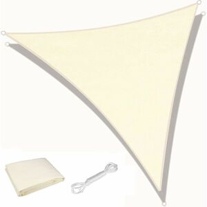 GROOFOO Triangle Shade Sail 4m x 4m Waterproof 98% UV Blocking Canvas Sun Visor 180g/m簡 Solar awning awning for outdoor garden party on the patio