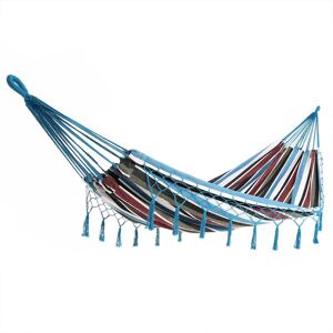 Detex - Hammock Camping Garden 300kg Hanging Swing Travel Day Bed Hiking Canvas Blue